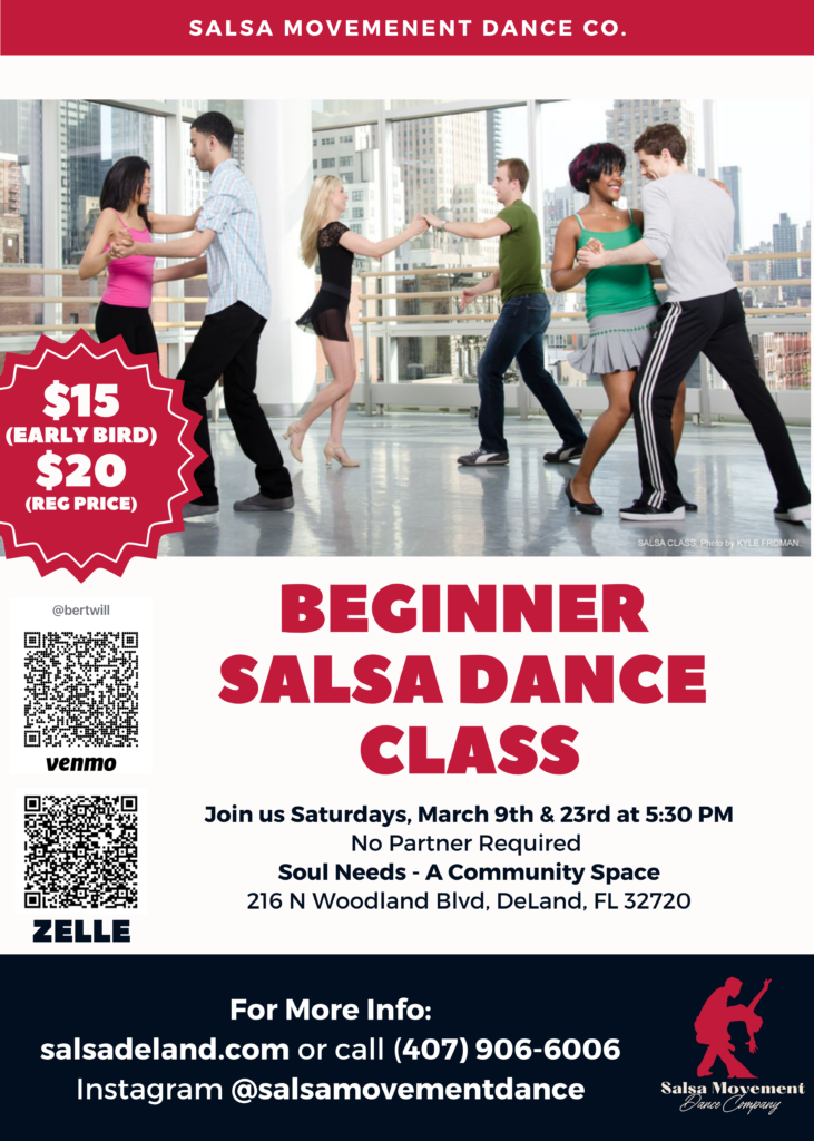 Beginner On1 Salsa Dance Class - 4/13 - Salsa Deland